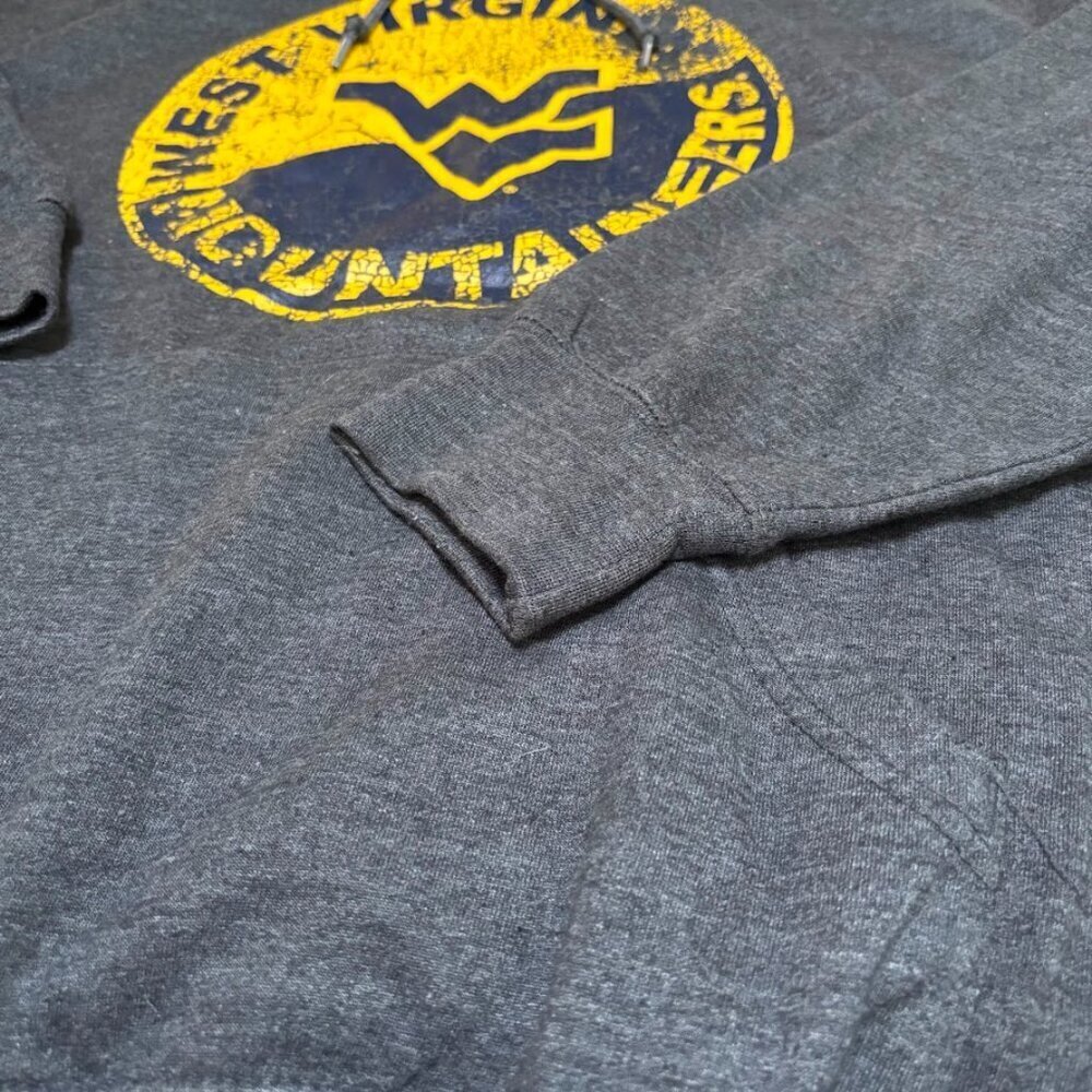 West Virginia Mountaineers Blue 84 Men's Hoodie Vintage Cap Dark Heather - Picture 6 of 7